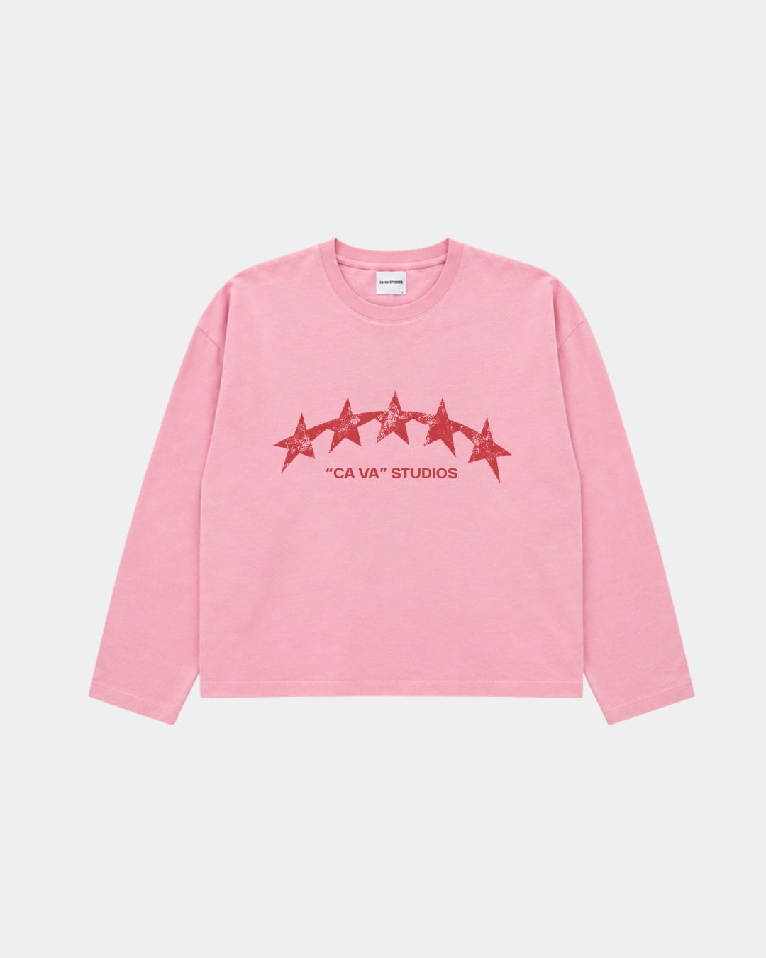 CA VA® Washed Boxy Longsleeve Stars – Pink [Pre-Order]