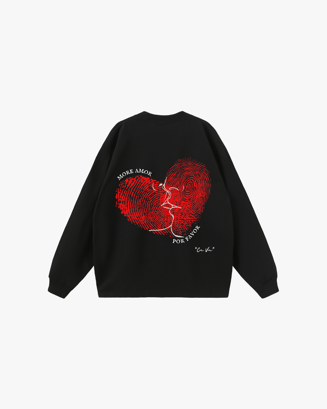 CA VA® - ZWARTE LONGSLEEVE - "MORE AMOR"