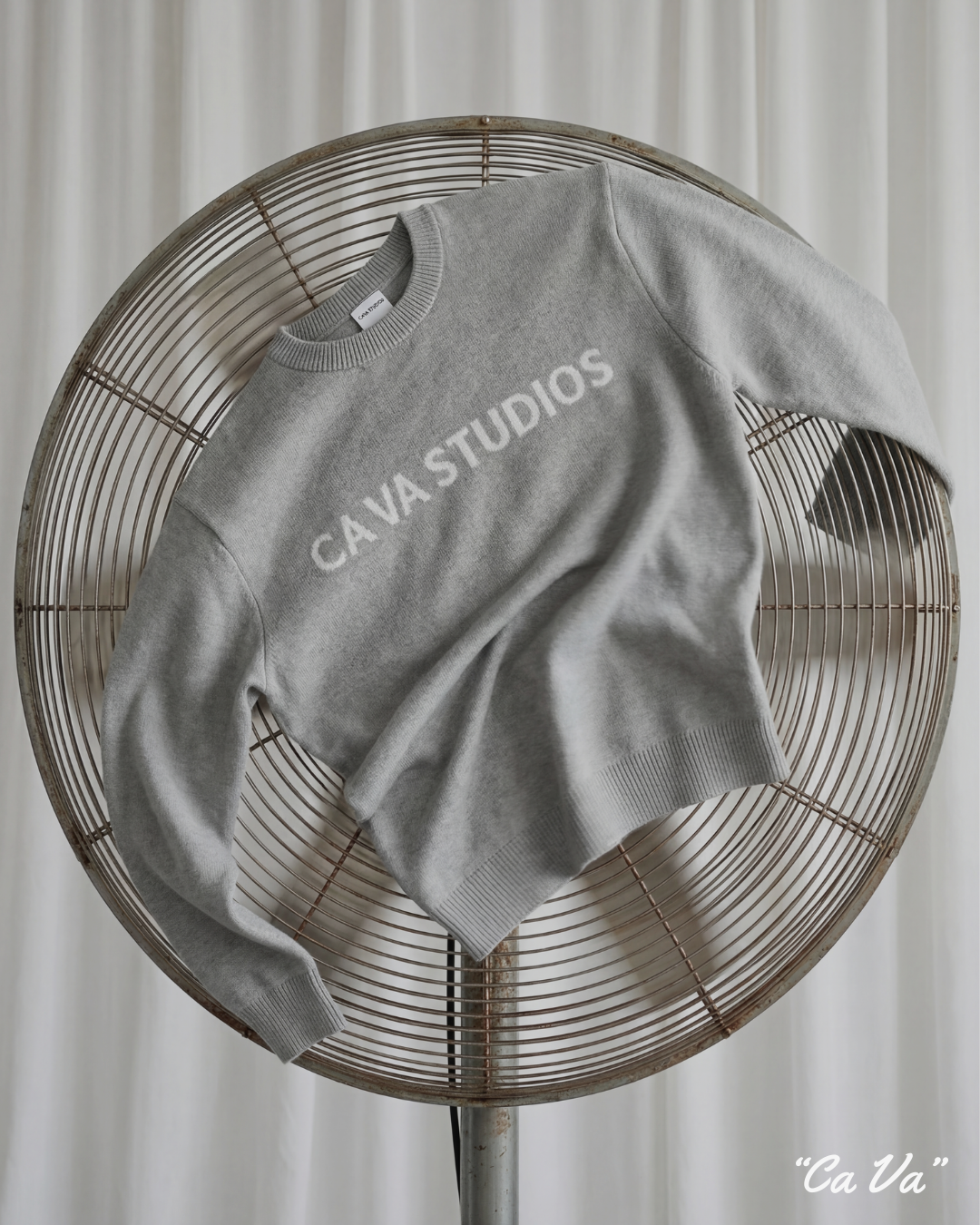 CA VA® - GRIJZE KNITWEAR SWEATER