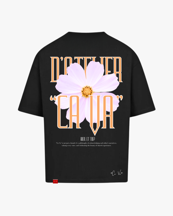CA VA® - Zwart zwaar unisex oversized T-shirt #0001