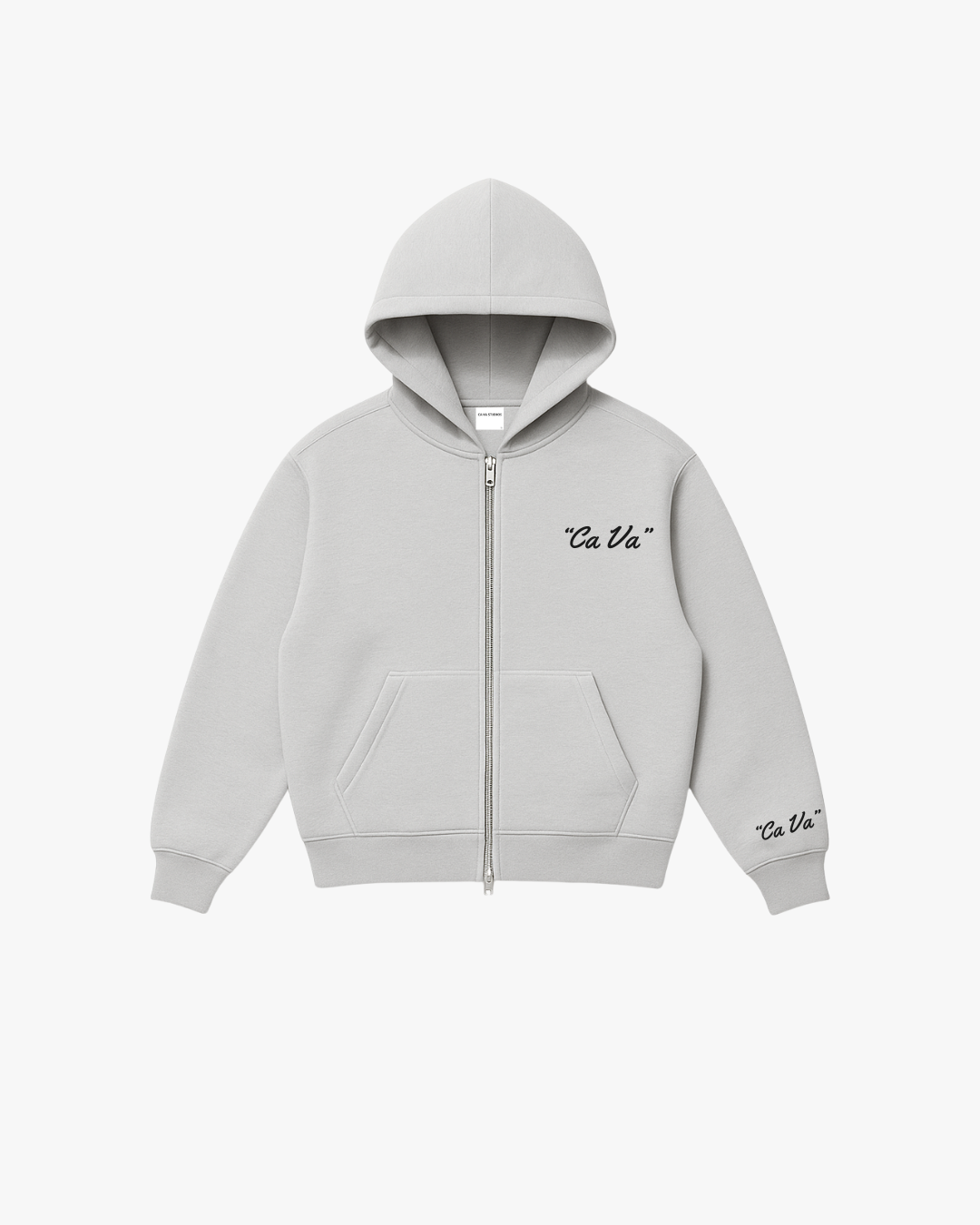CA VA® ZIP-HOODIE NARDO GREY - 100% KATOEN // 500GSM