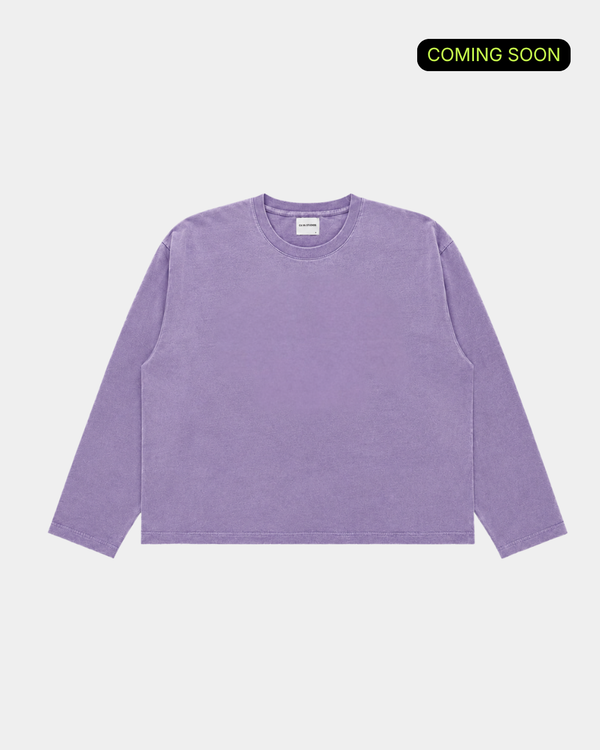 CA VA® Washed Boxy Longsleeve Blank – Purple