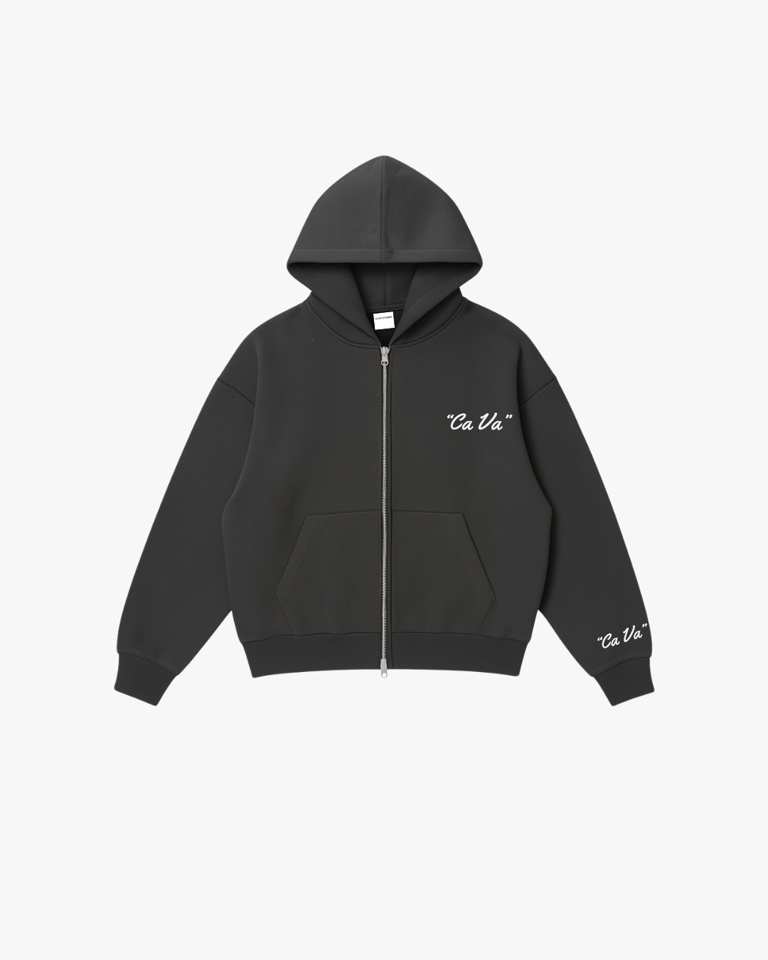 CA VA® ZIP-HOODIE STONE COAL