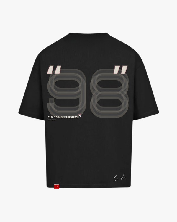 CA VA® - Zwart zwaar unisex oversized T-shirt #0060