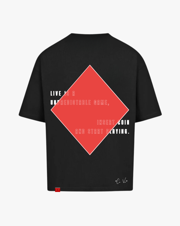 CA VA® - Zwart zwaar unisex oversized T-shirt #0062