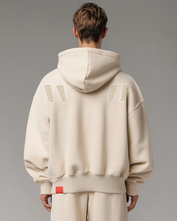 CA VA® OVERISIZED SIGNATURE HOODIE - CRÉME
