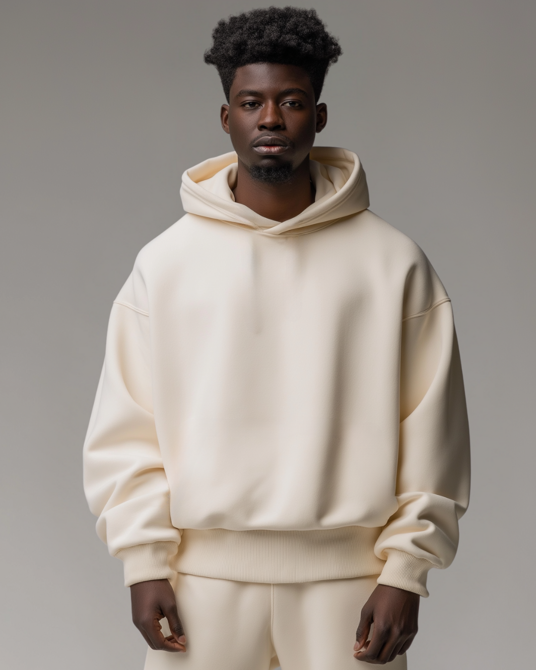 CA VA® OVERISIZED SIGNATURE HOODIE - CRÉME