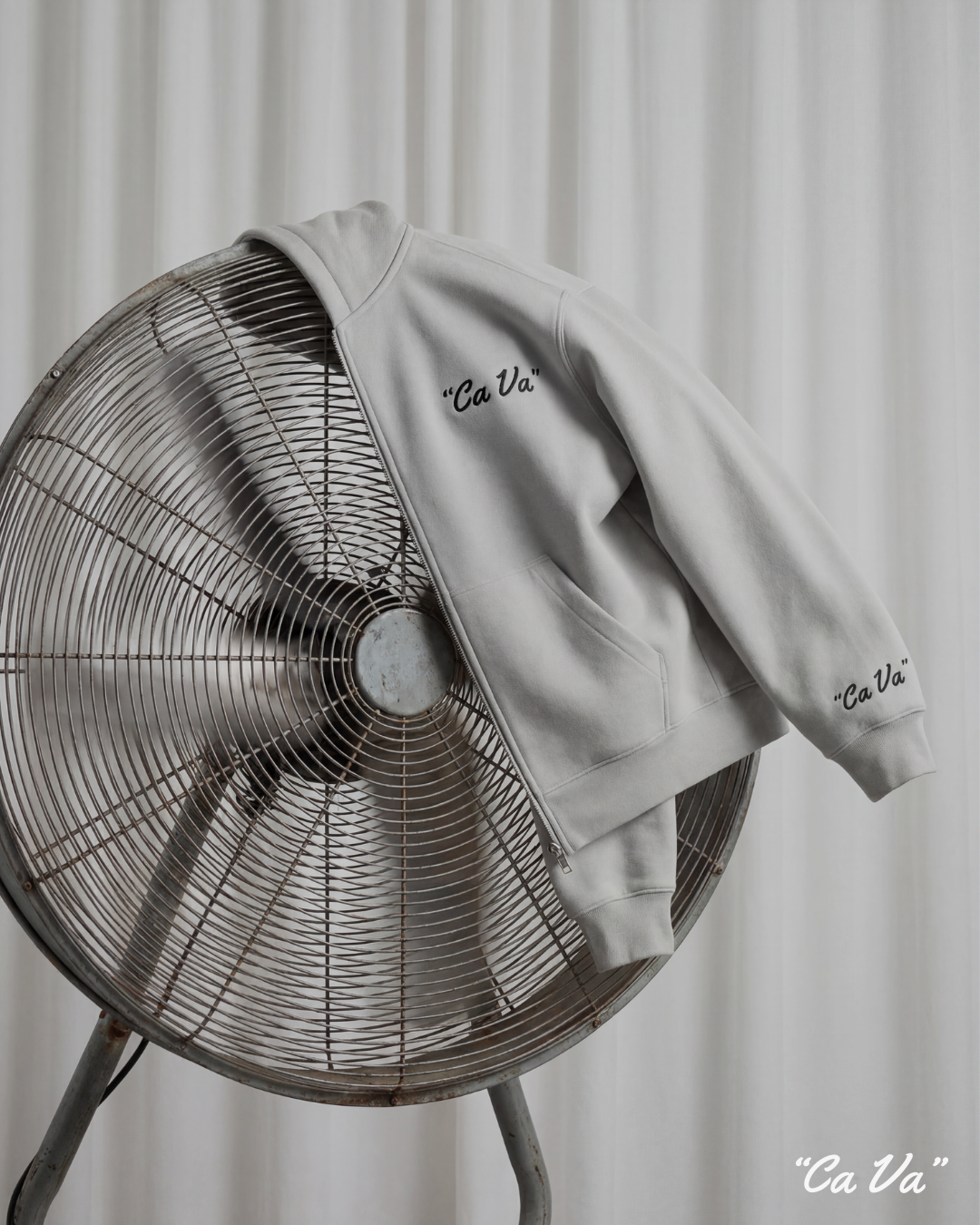 CA VA® ZIP-HOODIE NARDO GREY - 100% KATOEN // 500GSM