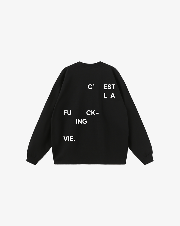 CA VA® - ZWARTE LONGSLEEVE C'EST LA FUCKING VIE