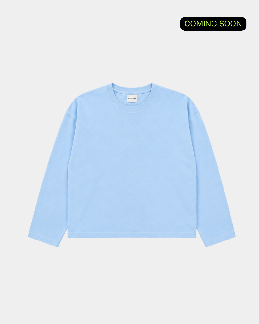 CA VA® Washed Boxy Longsleeve Blank – Ligt Blue