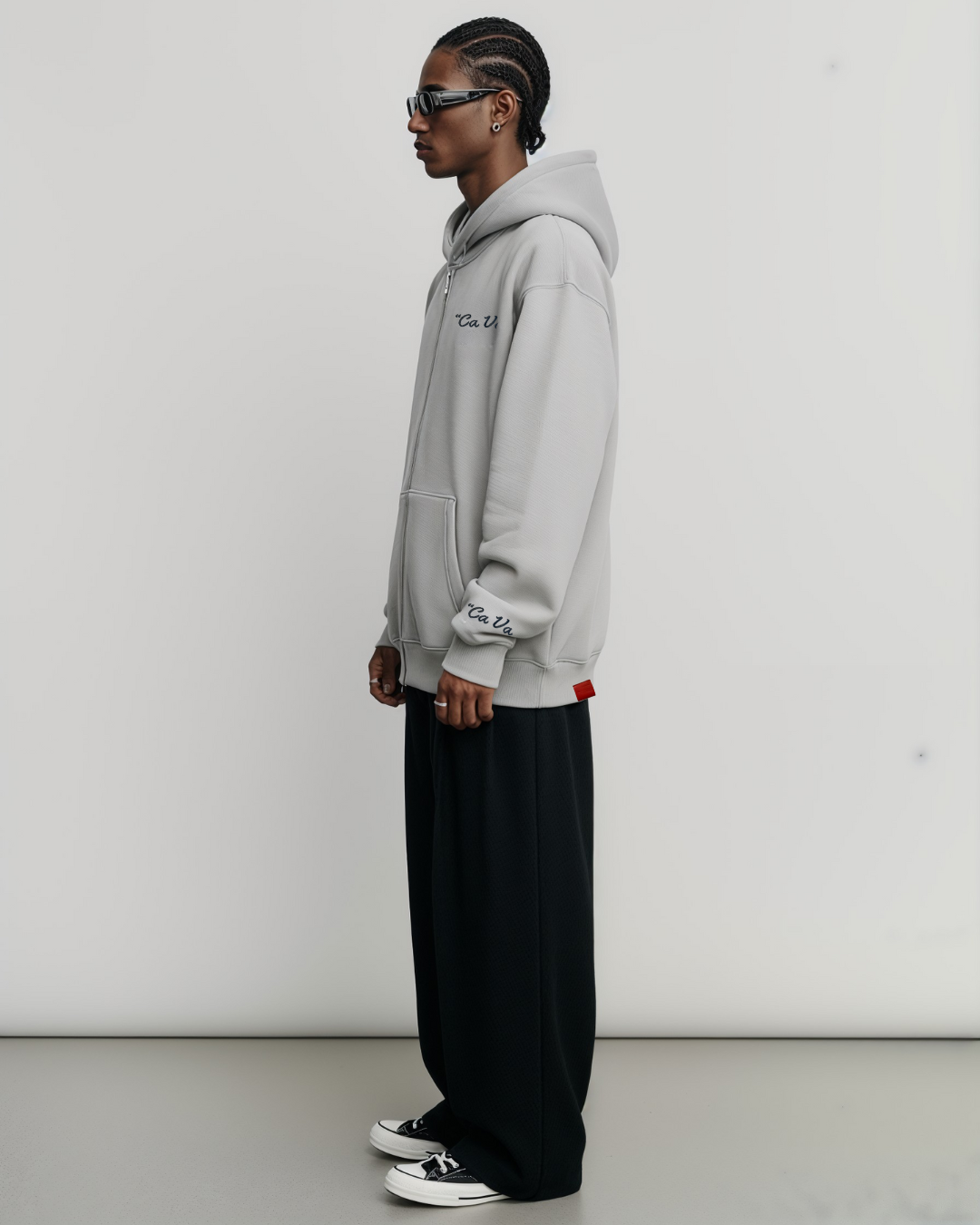 CA VA® ZIP-HOODIE NARDO GREY - 100% KATOEN // 500GSM