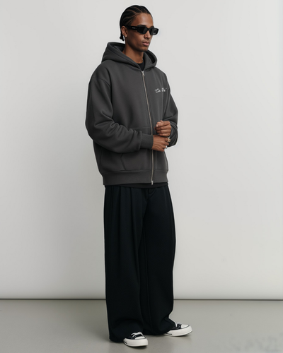 CA VA® ZIP-HOODIE STONE COAL