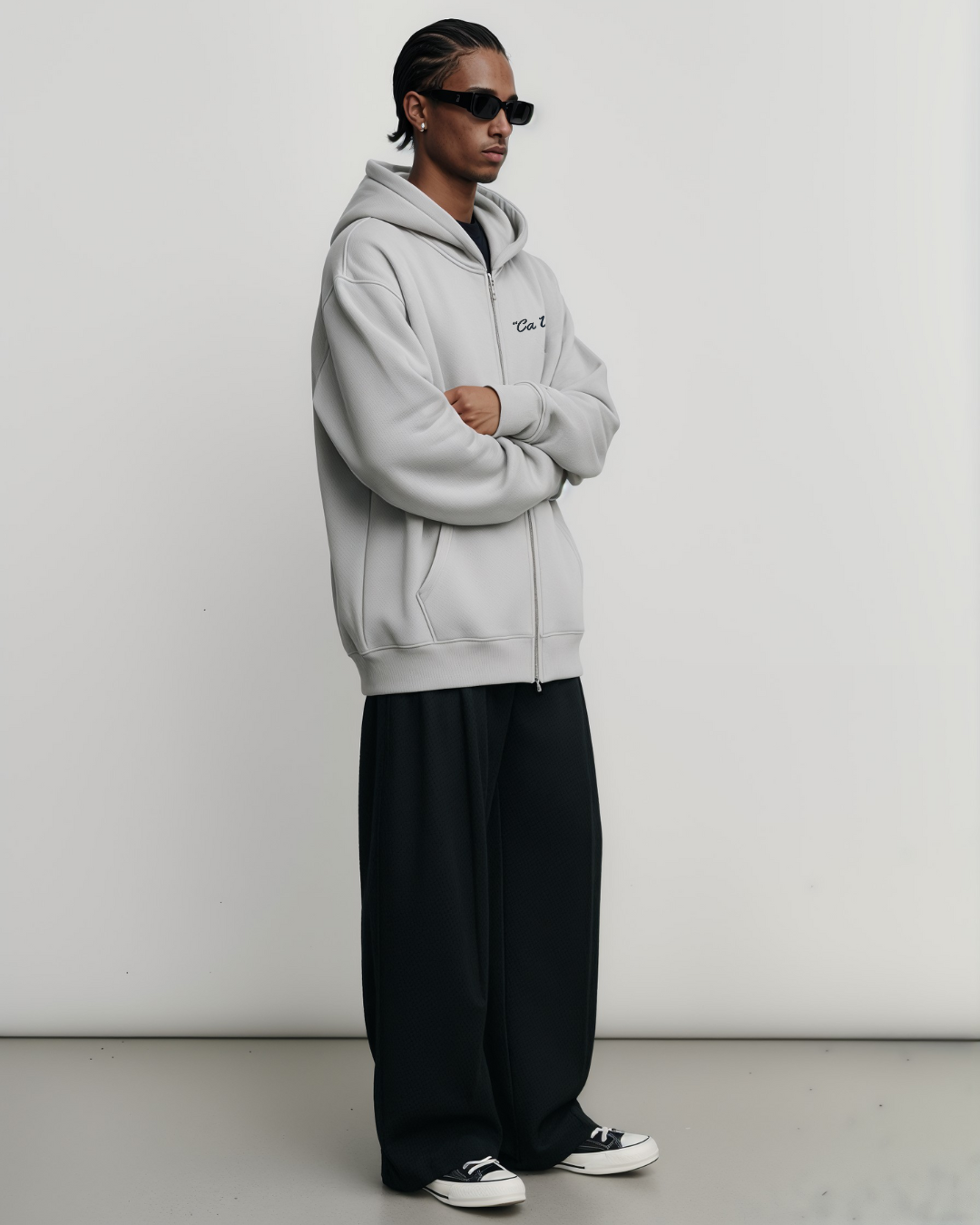 CA VA® ZIP-HOODIE NARDO GREY - 100% KATOEN // 500GSM
