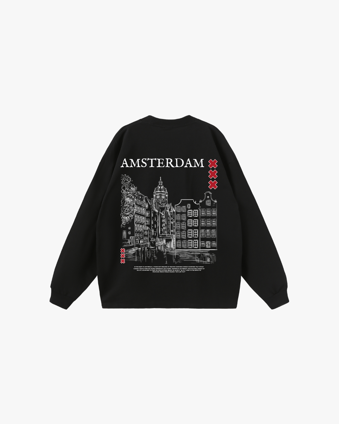 CA VA® - ZWARTE LONGSLEEVE AMSTERDAM