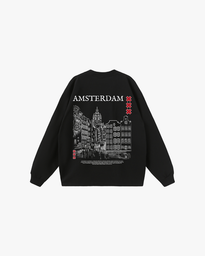 CA VA® - ZWARTE LONGSLEEVE AMSTERDAM