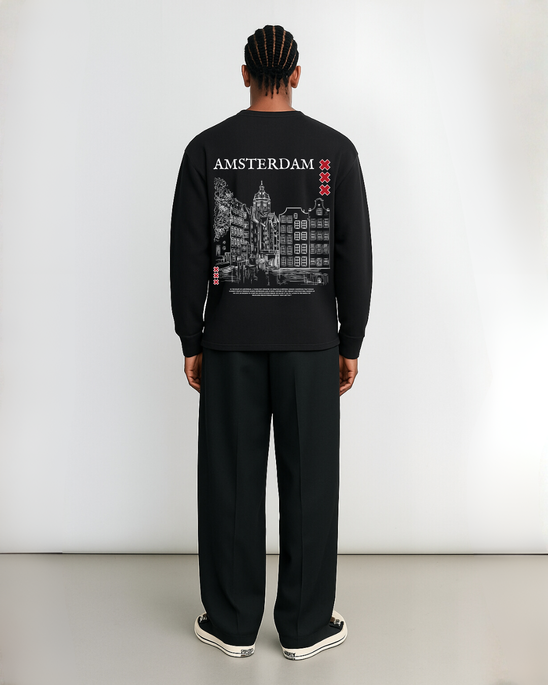 CA VA® - ZWARTE LONGSLEEVE AMSTERDAM