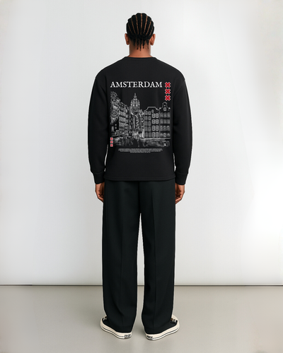 CA VA® - ZWARTE LONGSLEEVE AMSTERDAM