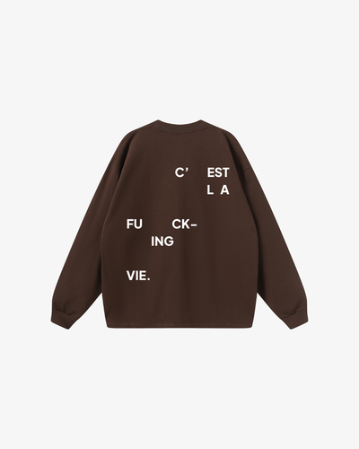 CA VA® - BRUINE LONGSLEEVE C'EST LA FUCKING VIE