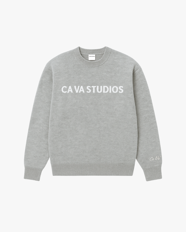CA VA® - GRIJZE KNITWEAR SWEATER UNISEX