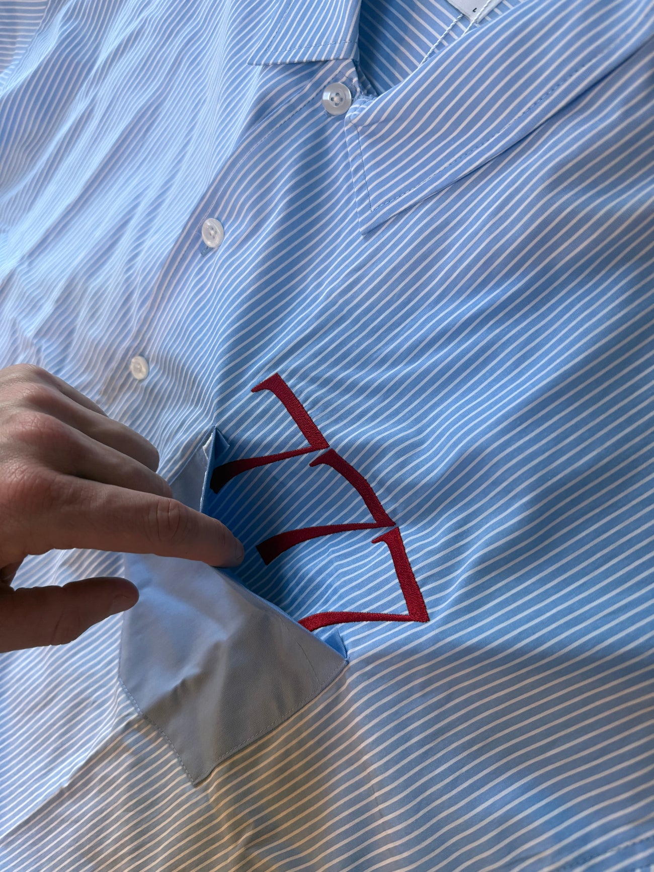 "CA VA" - LUCKY 777 - BLUE STRIPED SHIRT