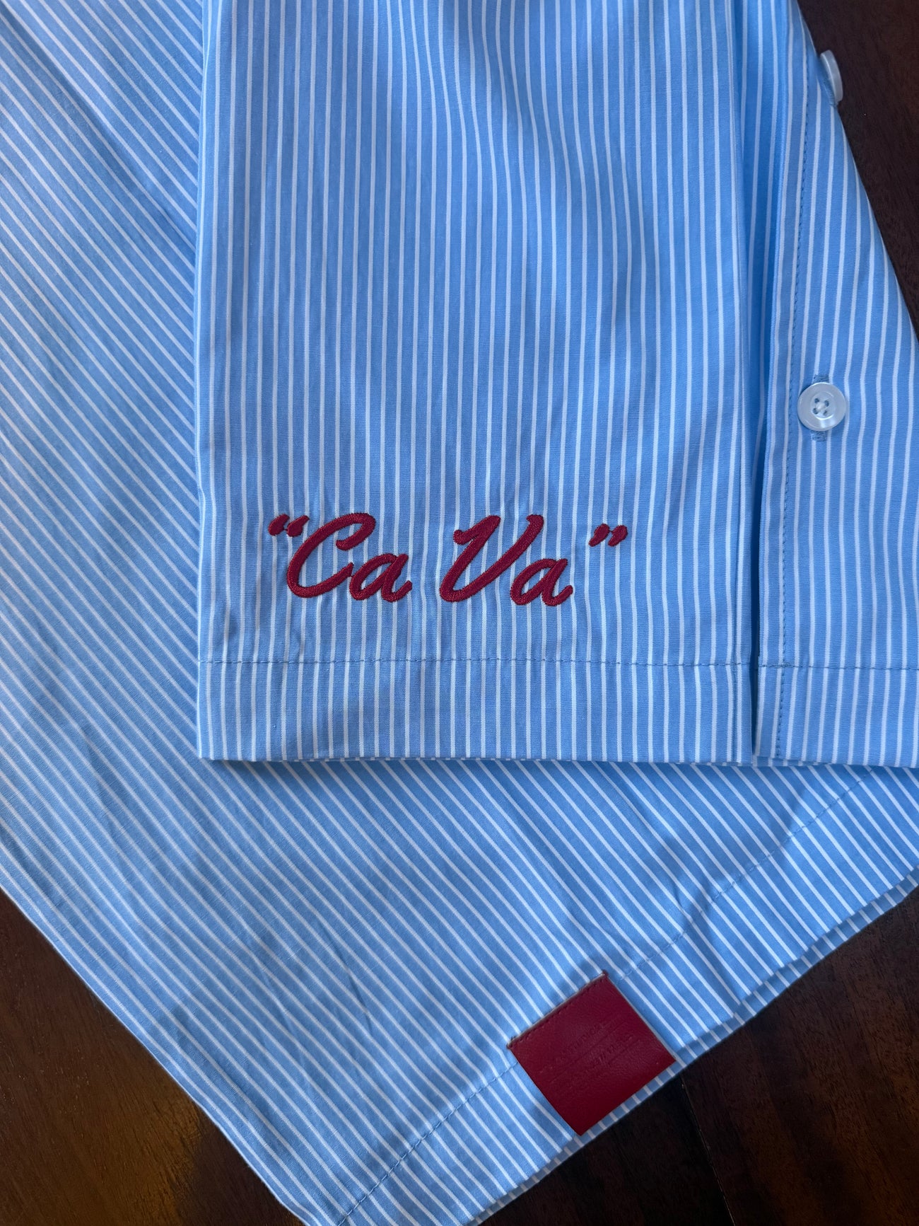 "CA VA" - LUCKY 777 - BLUE STRIPED SHIRT