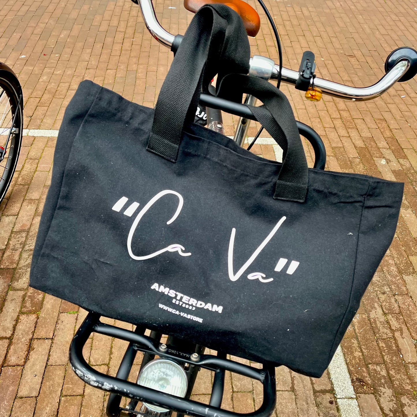 "Ca Va" Tote Bag - Black - "Ca Va"