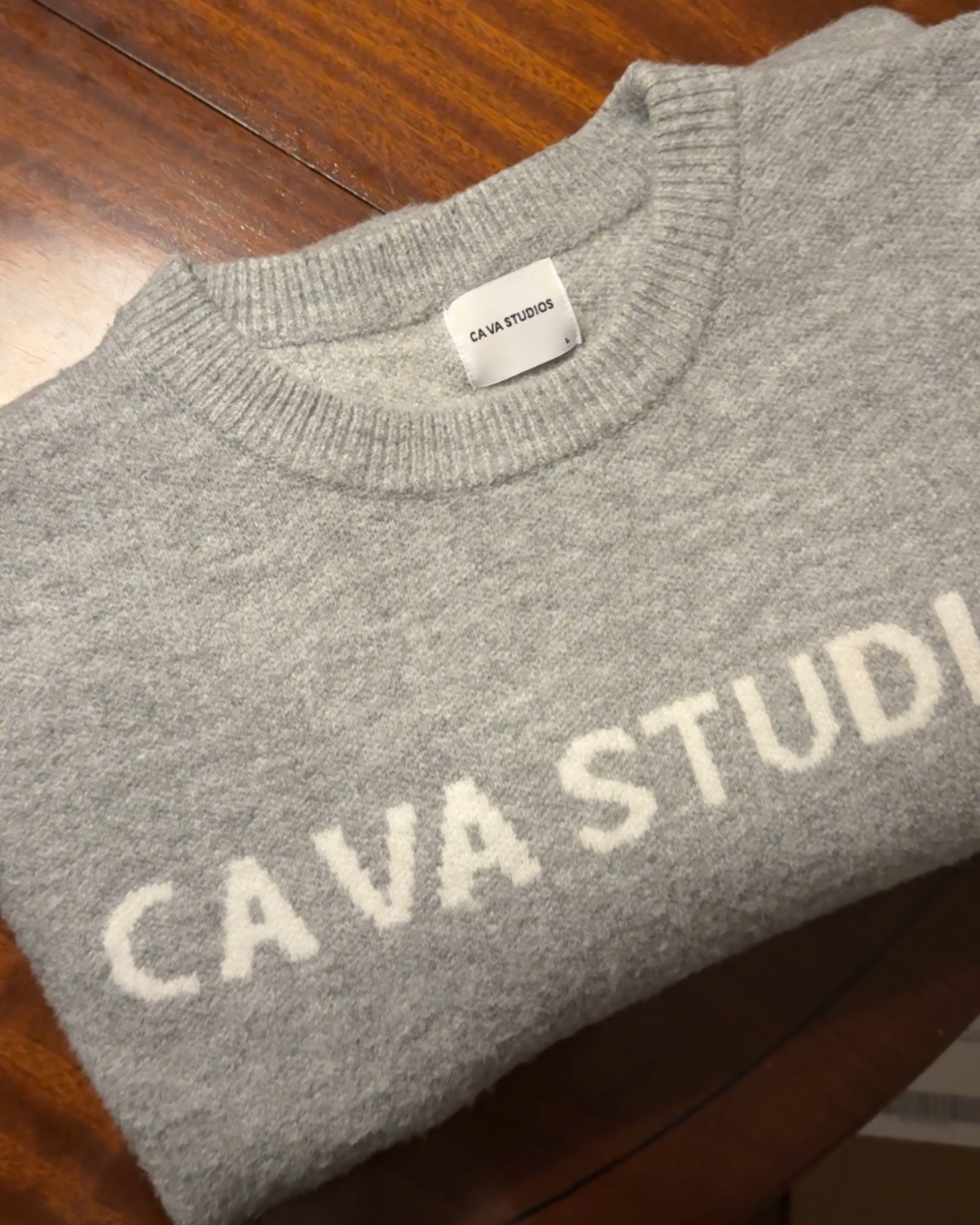 CA VA® - GRIJZE KNITWEAR SWEATER