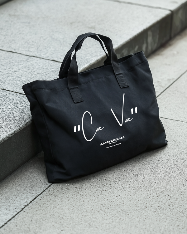 "CA VA" TOTE BAG - ZWART