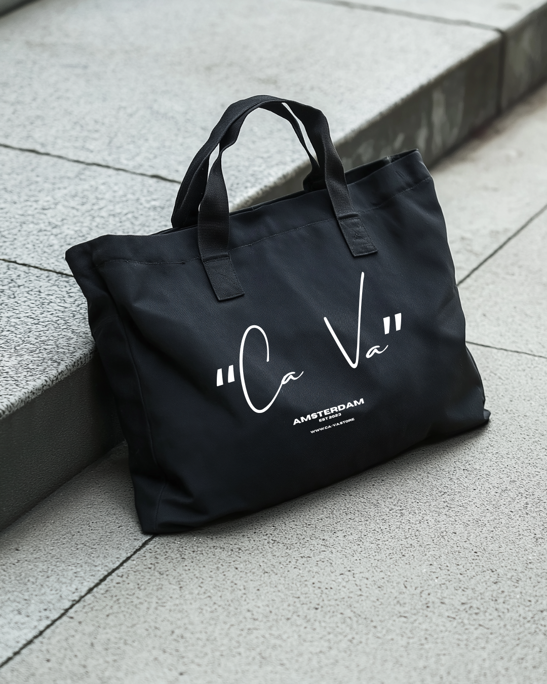 "CA VA" TOTE BAG - BLACK