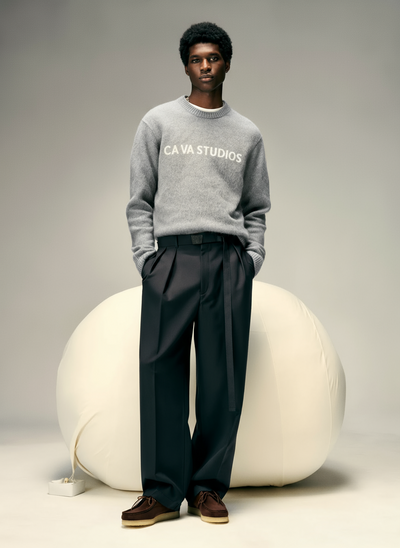 CA VA® - GRIJZE KNITWEAR SWEATER