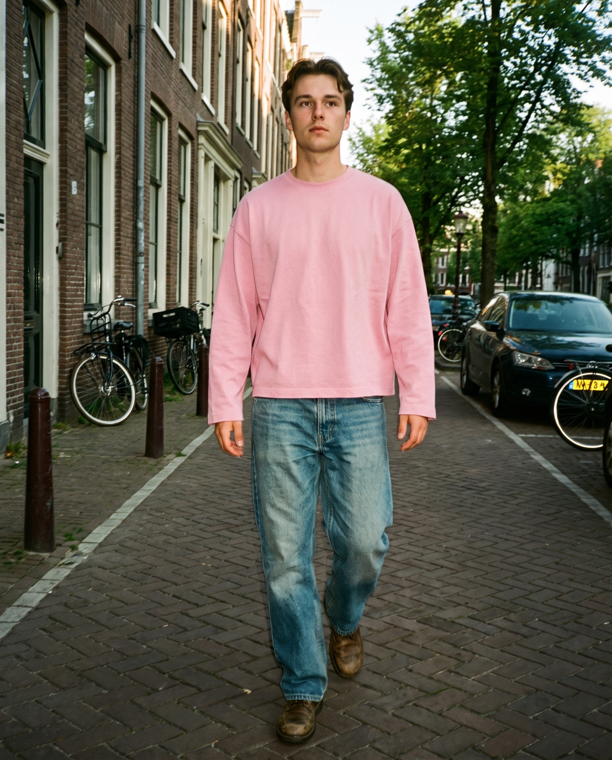CA VA® Washed Boxy Longsleeve Blank – Pink