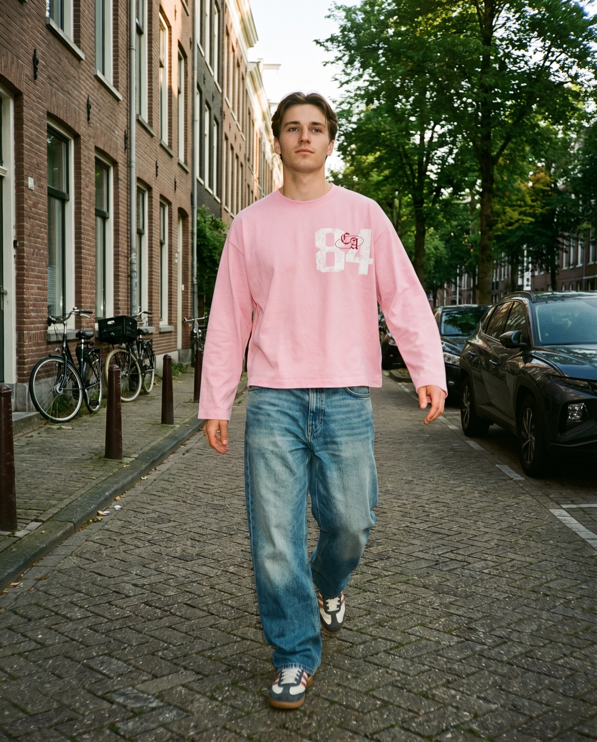 CA VA® Washed Boxy Longsleeve '84 – Pink [Pre-Order]