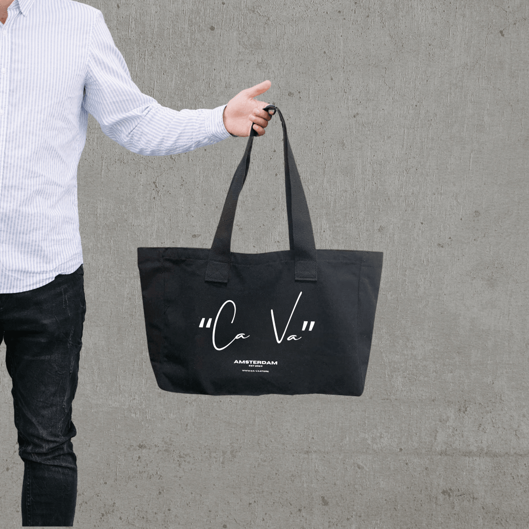 "Ca Va" Tote Bag - Black - "Ca Va"